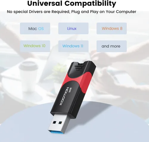 Vista 8 de Unidad flash USB 3.0 KOOTION 10 Pack 16GB 16G Unidad flash USB 3.0 retráctil con indicador LED de alta velocidad para almacenamiento y transferencia
