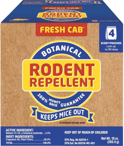 Vista 2 de Repelente para control de roedores Fresh Cab 4 Pouch PK Botánico.
