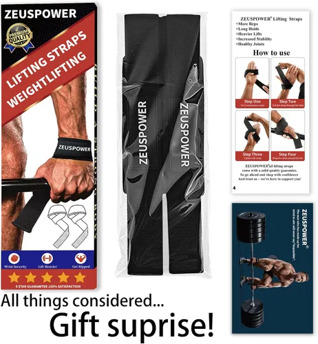 Vista 6 de Lifting Straps Wrist Straps for Weightlifting Gym Straps Weight Lifting Deadlift Workout Women Men Dumbbell Straps for Hand RDL Strap Exercise