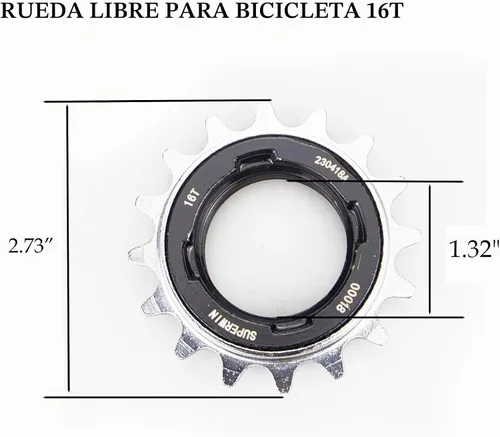 Vista 2 de WEEROCK Bicicleta de una sola velocidad Freewheel 16T/18T/20T,Rueda libre de bicicleta de una velocidad