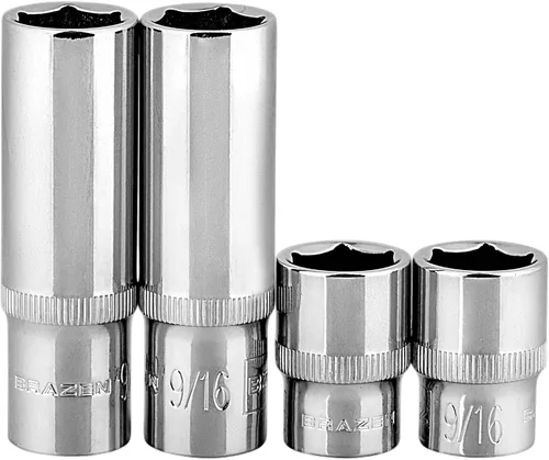 Vista 6 de Car Guy Tools - Juego de 8 llaves de vaso de 1/2" (3/8", multitipo)