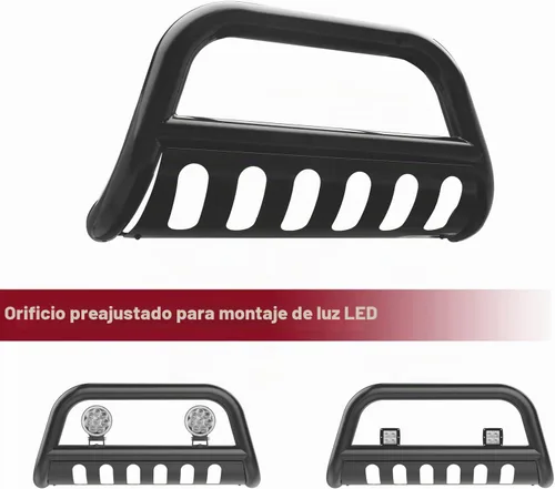 Vista 4 de TAC - Barra de parachoques de 3 pulgadas, color negro, compatible con Honda Ridgeline 2017-2026, cepillo delantero, protector de parachoques