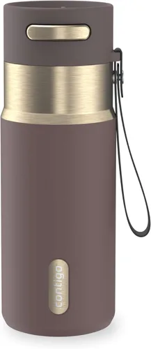 Vista 8 de Contigo Autoseal - Botella de agua de acero inoxidable con aislamiento al Terra Champagne