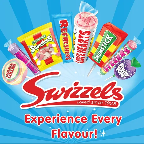 Vista 3 de Swizzels Giant Original Fizzers Sweet 24 rollos en caja