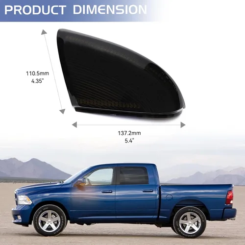 Vista 7 de Switchback - Luz LED para espejo lateral intermitente para Dodge Ram 1500 2500 3500 Ram 1500 2009-2018 y Ram 2500 3500 10-18, lente ahumada