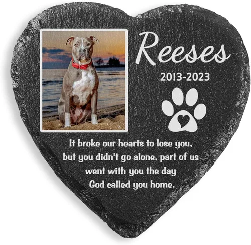 Vista 22 de Regalos conmemorativos personalizados para perros, piedras conmemorativas para mascotas, piedra conmemorativa para perros, regalos personalizados