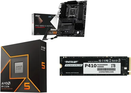 Vista 18 de NEWEGG Combo de memoria CPU de placa base -B550M-A con CPU Ryzen 5 5500 de 6 núcleos de 3.6 GHz y 16 GB (2 x 8 GB) 288 pines PC RAM DDR4 3200 AMD