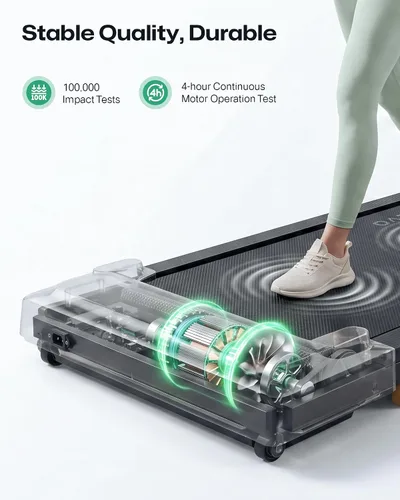 Vista 14 de UREVO Smart Walking Pad, Compact Under Desk Treadmill with Double Shock Absorption, Quiet Operation, Workout APP with Track Insights and MIIT Mode