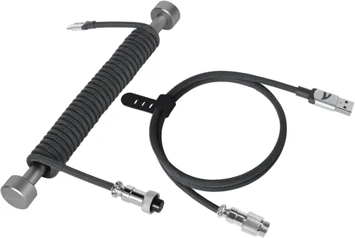 Vista 11 de ATTACK SHARK Bobinadora de cable de teclado en espiral, varilla fija de 7.87 pulgadas, compatible con GunMjo/RK61/EPOMAKER Mix 99% cable USB C Negro
