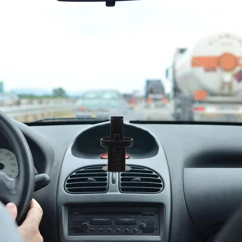 Vista 7 de UKCOCO Portavasos para automóvil con gancho de diamantes de imitación para almacenamiento de bebidas en vehículos, organizador de automóvil