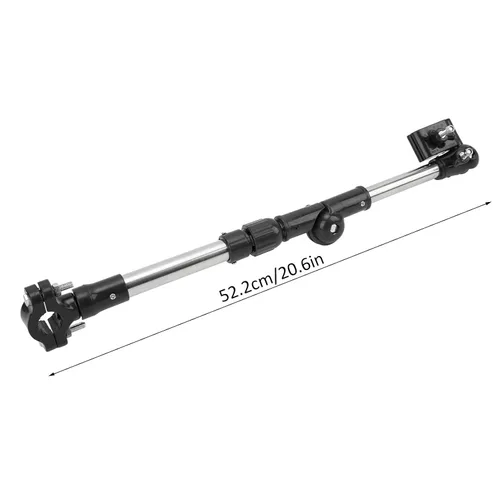 Vista 2 de Soporte de montaje para paraguas, soporte de montaje para sombrilla de bicicleta, conector ajustable de 360°, para manillar, soporte de montaje