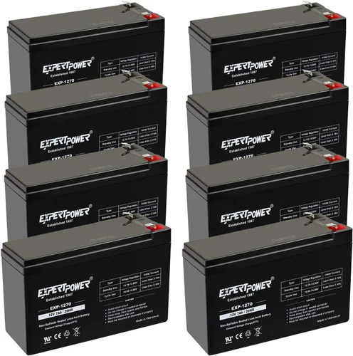 Vista 9 de Baterías de 12 volts para alarmas ExpertPower, Paquete de 1, Negro