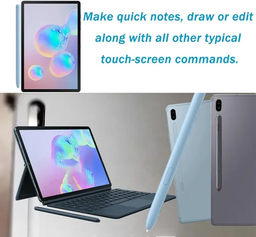 Vista 4 de Galaxy Tab S6 Lite S Pen Reemplazo para Samsung Galaxy Tab S6 Lite 2024 (EJ-PP610) Lápiz táctil + puntas de repuesto (azul angora)