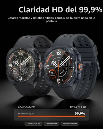 Vista 3 de SPGUARD Paquete de 4 protectores de pantalla para Samsung Galaxy Watch