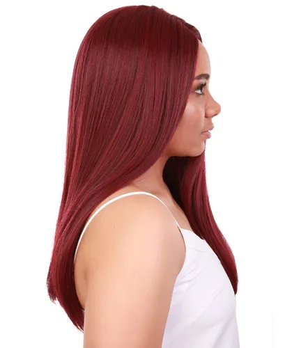 Vista 5 de LUXLUXE Ami - Peluca de encaje frontal de 17 pulgadas de largo para mujer, fibra resistente al calor, más de 20 tonos naturales, teñido por