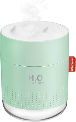 Vista 12 de Mini humidificador portátil de niebla fría, humidificador de escritorio personal USB de 16.9 fl oz para dormitorio de bebé, viajes, oficina, hogar