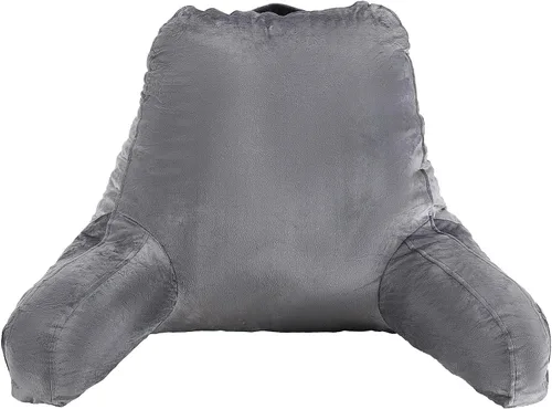 Vista 10 de VEVOR - Almohada de lectura, almohada grande para la espalda para sentarse en la cama con 3 bolsillos, almohada para sentarse en la cama con espuma