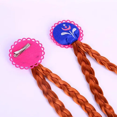 Vista 10 de Peluca de princesa Rapunzel larga trenzada con diadema de flores de tiara para niñas, accesorios de disfraz de 29 pulgadas