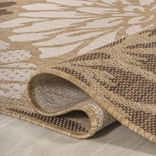 Vista 6 de Eyely BMS110I-28 Santa Monica Zinnia - Alfombra moderna con textura floral para interiores y exteriores, estilo costero, glamour, dormitorio, patio