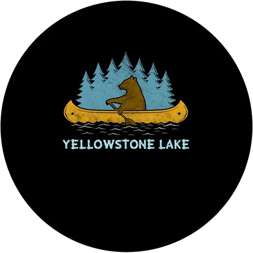 Vista 3 de Cedar Creek Lake lake Bear Canoe outdoor hiking camping PopSockets Swappable PopGrip