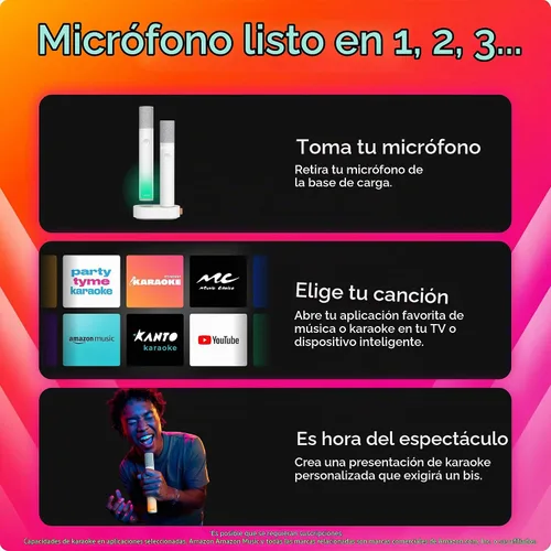 Vista 10 de VIZIO MicMe 2.1 Barra de sonido de karaoke, 2 micrófonos inalámbricos, subwoofer inalámbrico con Dolby Atmos, DTS:X, altavoz Bluetooth, compatible