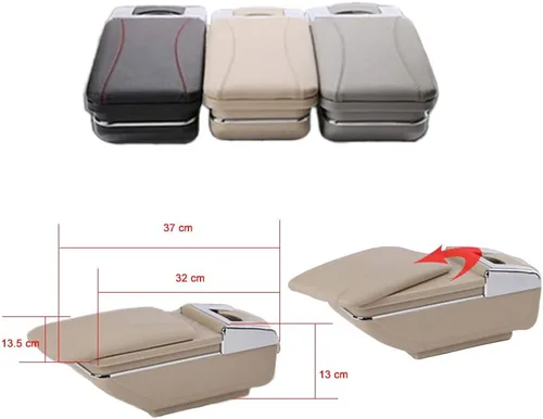 Vista 4 de Compatible con Caja de Almacenamiento de Brazo de Consola Central del Coche Nissan Sunny/March Micra K13/Nissan Versa Almera Sedan solamente/Nissan