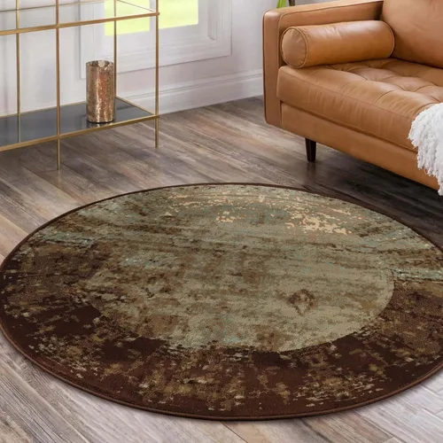 Vista 11 de Alfombra moderna de la colección Superior Afton Acid Wash, Polipropileno, Caoba Modern Abstract Rugs for High Traffic Living Room, Dining