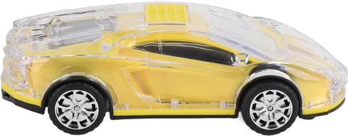 Vista 8 de Altavoz Bluetooth retro con forma de coche, altavoz Bluetooth portátil con luces, batería de 1500 mAh, 32 GB expandible