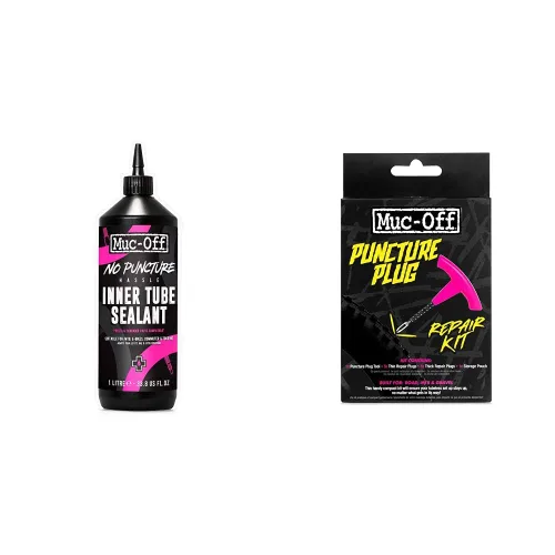 Vista 7 de Muc-Off Sellador de tubo interior sin complicaciones de pinchazos, 1 litro - Sellador de reparación de pinchazos de tubo de bicicleta y válvulas sin