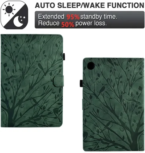 Vista 3 de Funda para Samsung Galaxy Tab A8 de 10.5 pulgadas modelo 2022 (SM-X200/X205/X207), función de encendido y apagado automático, cubierta plegable