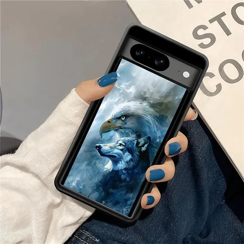 Vista 975 de Compatible con Google Pixel 4A 5G Mobile Case Creative Acrylic Panel trasero Silicona Protección Grip especialmente diseñado para Google Pixel 4A 5G