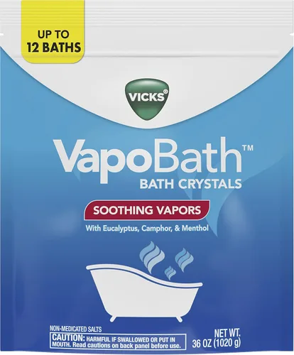 Vista 7 de Vicks VapoBath, sales de baño, bomba de baño, cristales de baño no medicados, vaporizadores Vicks reconfortantes, baño de vapor, aromaterapia