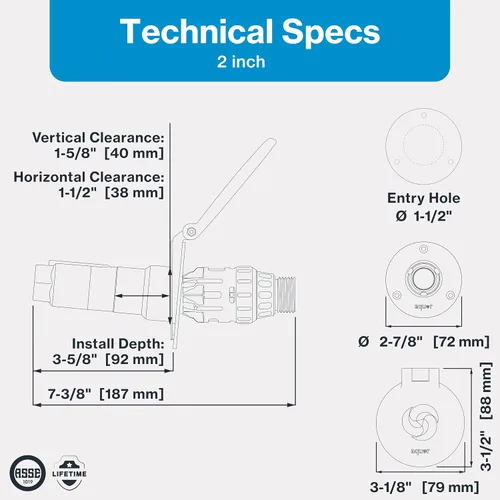 Vista 7 de Aquor House Hydrant V1+ - Grifo para exteriores antiheladas, válvula antisifón con conexión rápida, boquilla de manguera empotrada a prueba