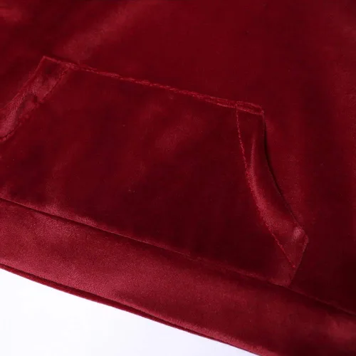 Vista 3 de MYGBCPJS Conjunto de sudadera de terciopelo para niña pequeña de 2 piezas Rosado