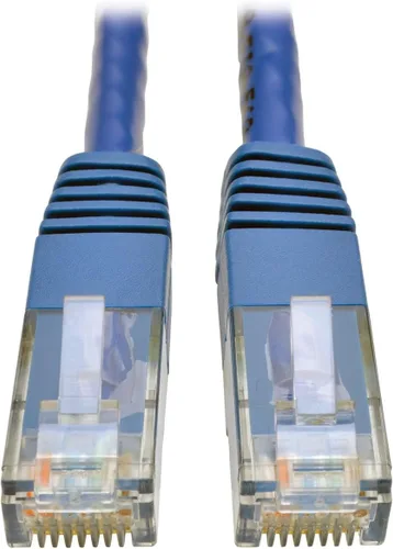 Vista 9 de Tripp Lite Cable de conexión moldeado Gigabit Cat6 Cat5e RJ45 M/M 550MHz Gris