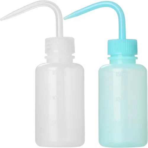 Vista 7 de 2 Botellas de Lavado de Tatuajes 150ml 5oz Chorro de Agua para Riego de Suculentas, Enjuague de Seguridad, Limpieza Médica - Negro y Azul
