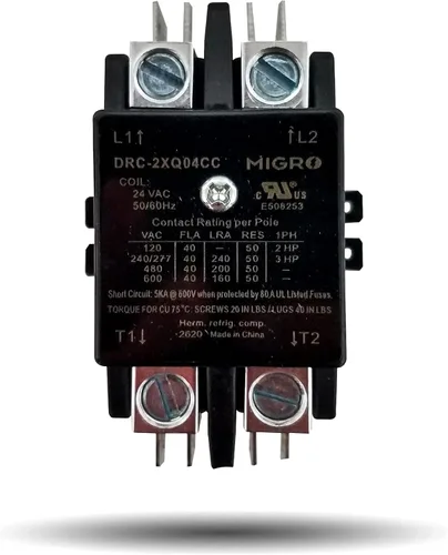 Vista 6 de Migro Contactor de CA resistente de 2 polos y 40 amperios que reemplaza prácticamente todos los modelos residenciales de 2 polos