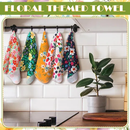 Vista 2 de Redbaker 6 Piezas Rollos de Toallas de Papel Reutilizables Toallas de Cocina a Granel Lavables Sin Papel Paños de Algodón Servilletas de Mano