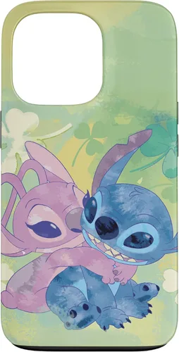 Vista 10 de Disney Stich and Angel Shamrock - Carcasa para iPhone 17, color verde