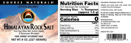 Vista 4 de Source Naturals Sal de roca del Himalaya de Crystal Balance Fine Grind, sal gourmet alcalinizante rica en minerales