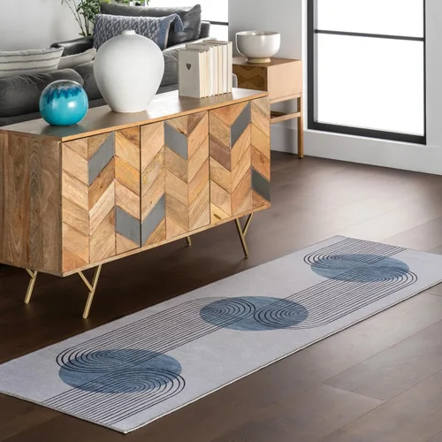 Vista 12 de nuLOOM SpinClean - Alfombra de área lavable a máquina y resistente a las manchas de perfil bajo para sala de estar, dormitorio y comedor, multicolor