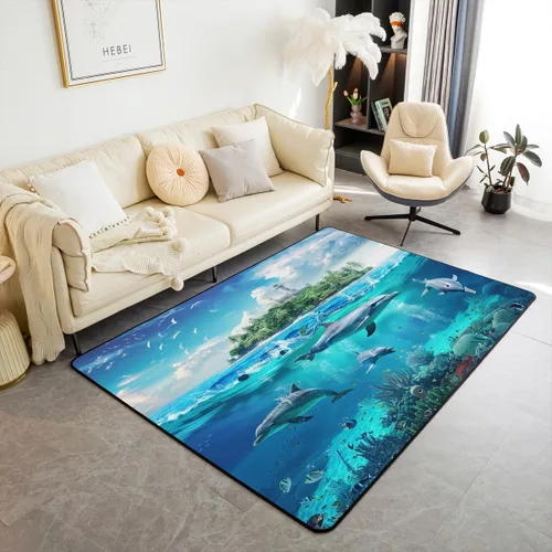 Vista 17 de jejeloiu Juego de alfombras de sala de estar, decoración de cine y noche, juego de alfombras de área de 3 x 5 con palomitas de maíz para interiores