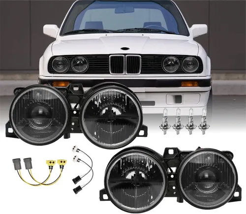Vista 14 de USR Pre Face 84-86 E30 EURO OE Style Lente Clara Esmerilada Luz Trasera Set de Lámpara Trasera (Izquierda + Derecha) Compatible con 1984-1986 BMW