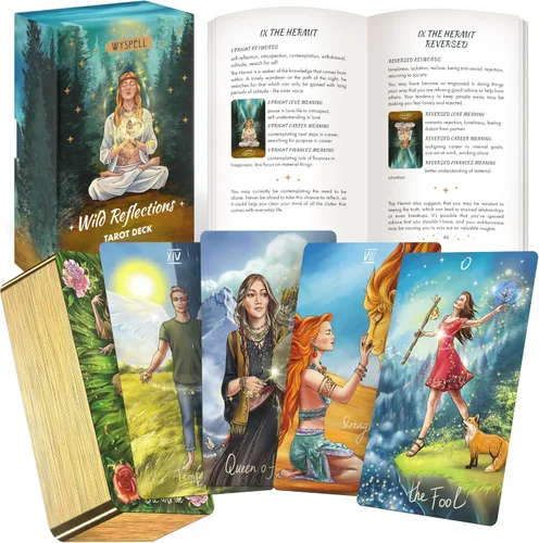 Vista 11 de Wyspell - Cartas de tarot con libro guía - Baraja de tarot del panteón - Diseño único