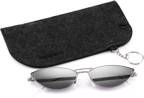 Vista 7 de FEISEDY Gafas de sol de diseñador de moda Retro pequeños pétalos forma arco templo diseño B2298