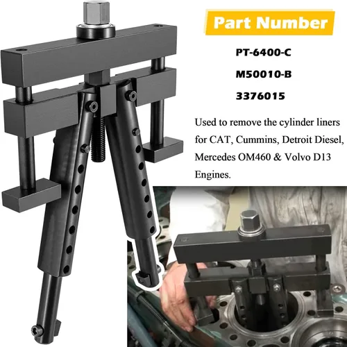 Vista 3 de Conjunto universal de extractor de líneas de cilindros – Heavy Duty Diesel Engine Cylinder Liner Extractor usado para Mack Cummins CAT