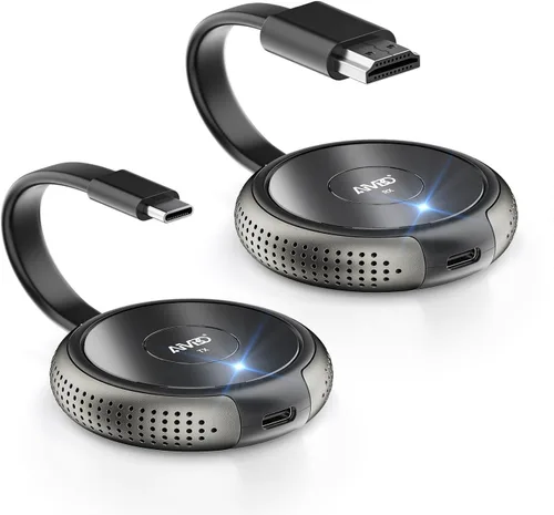 Vista 9 de AIMIBO Transmisor inalámbrico USB C y receptor HDMI 4K, 2.4/5G Extensor inalámbrico HDMI 165FT/50M, video y audio emitido desde portátil, MacBook