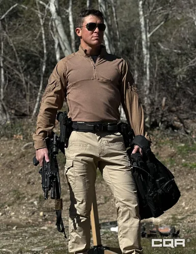 Vista 6 de CQR Men's Flex Stretch Tactical Pants, Water Resistant Ripstop Cargo Pants, Lightweight EDC Outdoor Hiking Work Pants