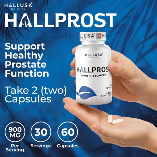 Vista 6 de Hallusa Natural Próstata Inflamada - Prostatitis - Pastillas para la próstata - HALLPROST 60 CAPSULAS