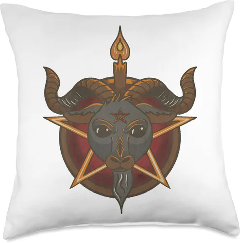 Vista 4 de Vonhearse baphomet Baphomet - Almohada de 16 x 16 pulgadas, multicolor